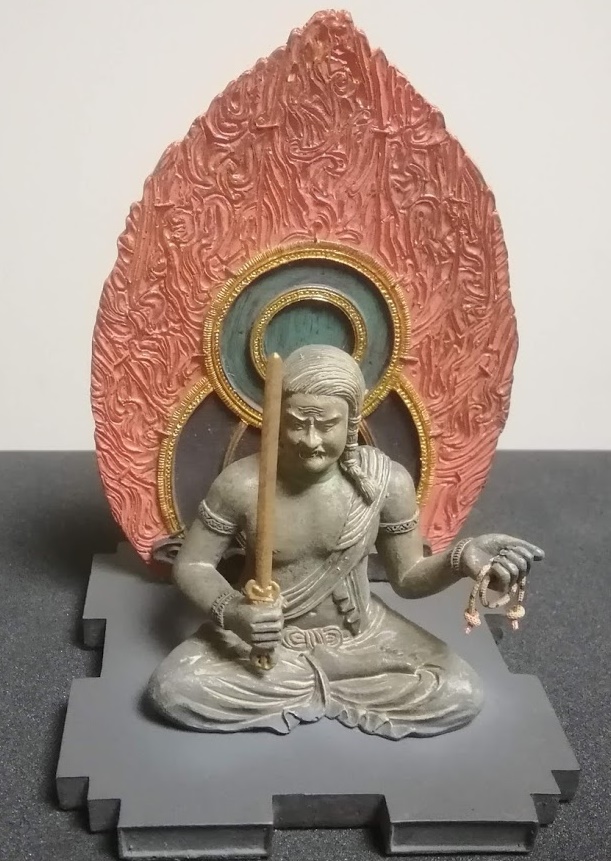 仏教美術　古銅　不動明王　仏像　置物　V　R5243